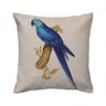 Capa de almofada VivaIN linho rústico com arara azul - 1