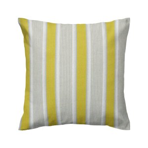 Capa de almofada VivaIN listrado cru com relevo verde