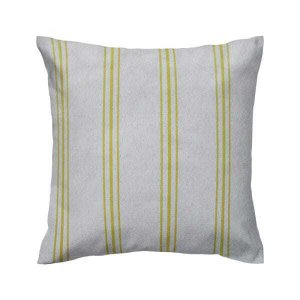 Capa de almofada VivaIN listrado cru com verde