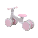 Ver imagem 2 de Bicicleta de Equilibrio Andador sem Pedal Infantil 4 Rodas:off White/ Rosa