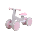 Ver imagem 3 de Bicicleta de Equilibrio Andador sem Pedal Infantil 4 Rodas:off White/ Rosa
