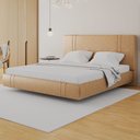 Ver imagem 2 de Cama King Flutuante com Cabeceira 195cm Astra S04 Couríssimo Bege - Lyam Decor