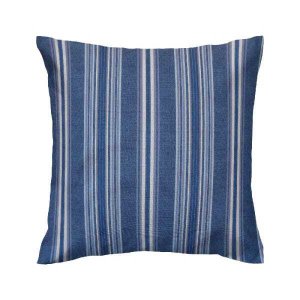 Capa de almofada VivaIN listrado veludo azul