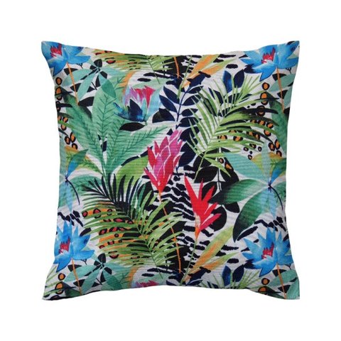 Capa de almofada VivaIN acquablock flores e folhas coloridas