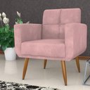 Ver imagem 1 de Poltrona Decorativa Itaqui Veludo Turkey Rosa