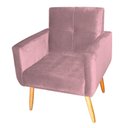 Ver imagem 2 de Poltrona Decorativa Itaqui Veludo Turkey Rosa