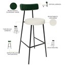 Ver imagem 4 de Kit 04 Banquetas Alta Bar Cozinha Sala De Jantar Milão L02 Facto Verde Linho Champagne - Lyam Decor