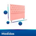 Ver imagem 6 de Cabeceira Estofada com Capitonê para Cama de Casal 140 Mirage Suede