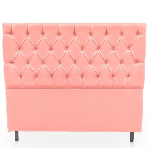 Cabeceira Estofada com Capitonê para Cama de Casal 140 Mirage Suede