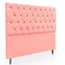 Ver imagem 4 de Cabeceira Estofada com Capitonê para Cama de Casal 140 Mirage Suede