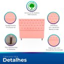 Ver imagem 3 de Cabeceira Estofada com Capitonê para Cama de Casal 140 Mirage Suede
