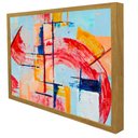 Ver imagem 5 de Quadro Decorativo Pincelada Sofisticada em Moldura Caixa Tacolado Moldura Trad 1cm Madeira Escura S