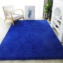 Ver imagem 1 de Tapete Sala Felpudo Peludo Azul 120 X 200 Cm