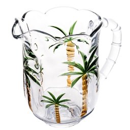 Cj Jarra 1,3 Litros C/6 Taças 240ml de Cristal Palm Hand Painting Lyor - 2
