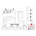 Ver imagem 4 de Kit Mesa de Costura 3 Gavetas 4 Nichos com Estante Retrô Multimóveis MP6107 Preto