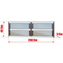 Ver imagem 2 de Basculante Alumínio 2 Seções 40 x 200 Elite V.Refl.Mix Corten Brimak