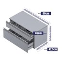 Ver imagem 3 de Gabinete Safira 80cm Mdf Gabinete Banheiro Rodízio Inferior