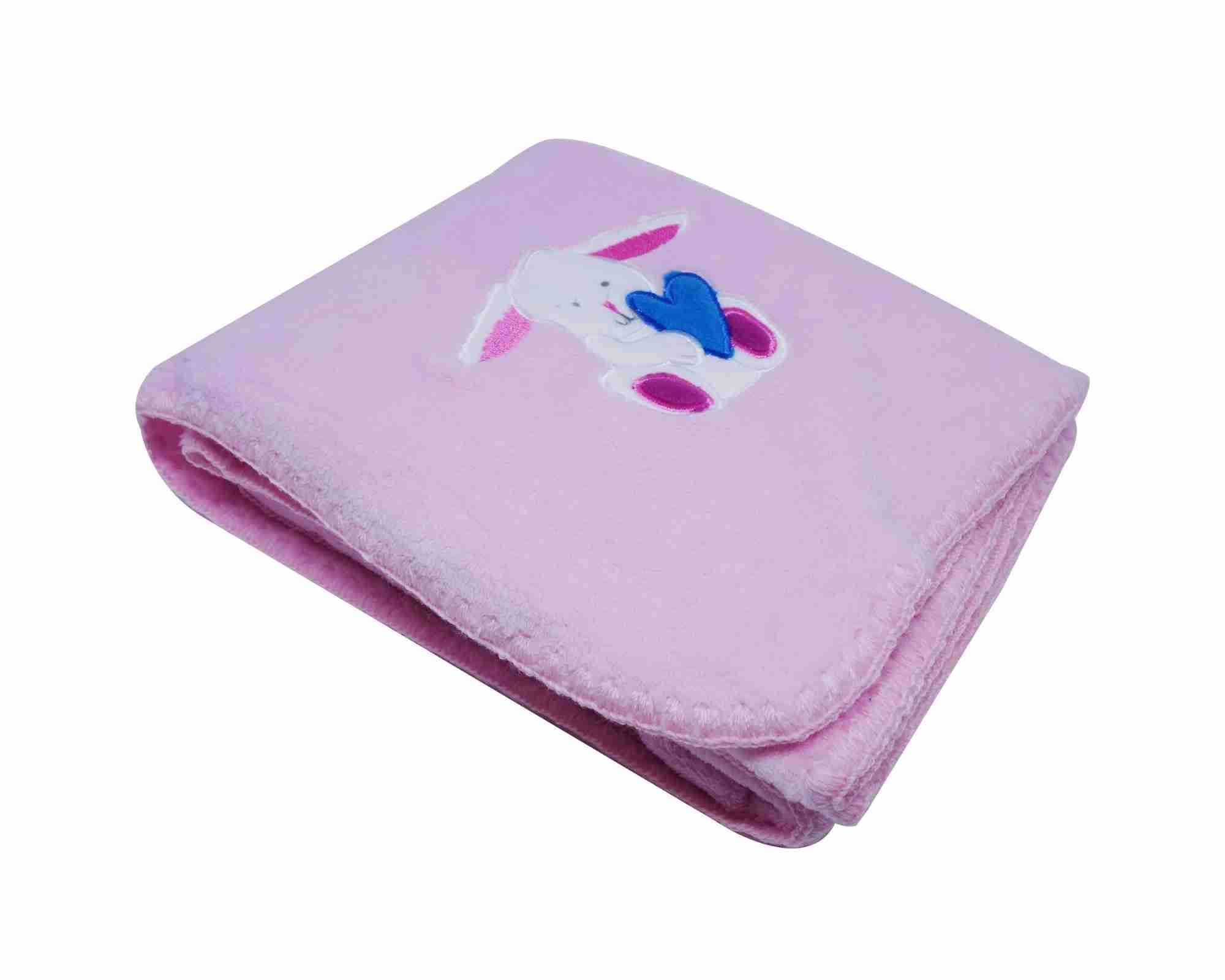 Cobertor Infantil Bordado Rosa Estampa Sortida Niazitex