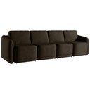 Ver imagem 6 de Sofá Cama Modulado Retrátil e Reclinável Decorativo Varsóvia 356cm Veludo Marrom G33 - Gran Belo