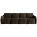 Ver imagem 2 de Sofá Cama Modulado Retrátil e Reclinável Decorativo Varsóvia 356cm Veludo Marrom G33 - Gran Belo