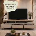 Ver imagem 4 de Rack para TV Grande com Gavetas Vivare Wood 1,80 m - Branco Acetinado