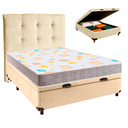 Ver imagem 1 de Kit Cabeceira + Cama Box Bau + Colchão Casal D20 D20 Inducol