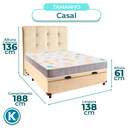 Ver imagem 3 de Kit Cabeceira + Cama Box Bau + Colchão Casal D20 D20 Inducol