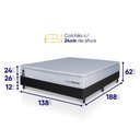 Ver imagem 2 de Conjunto Box Preto Luanda Branco Espuma D28 Viúva 128x188x62 - King House