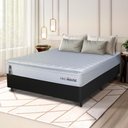 Ver imagem 1 de Conjunto Box Preto Luanda Branco Espuma D28 Viúva 128x188x62 - King House