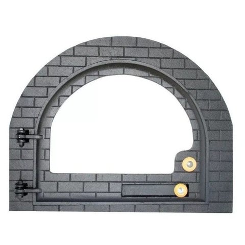 Porta Forno Ferro Fundido Igloo Vidro - Tamanho 42x53cm