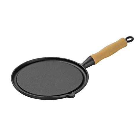 Bifeteira Chapa Ferro Fundido Redonda Lisa 26 Cm