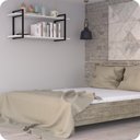 Ver imagem 2 de Prateleira Estilo Industrial P/ Quarto Parede GND PB 100cm