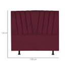 Ver imagem 3 de Cabeceira Estofada Cama Box King 195 Cm Malu Suede:bordô