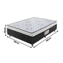 Ver imagem 3 de Cama Box Casal Ortopédica 138x188x52cm Preto/branco - Suporta até 160kg por Pessoa
