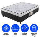 Ver imagem 2 de Cama Box Casal Ortopédica 138x188x52cm Preto/branco - Suporta até 160kg por Pessoa