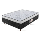 Ver imagem 1 de Cama Box Casal Ortopédica 138x188x52cm Preto/branco - Suporta até 160kg por Pessoa