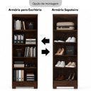 Ver imagem 4 de Armário para Lavanderia Multiuso Alto 2 Portas 4 Prateleira Madeira Malbec