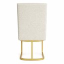 Ver imagem 4 de Poltrona Cadeira de Jantar Base de Ferro Mirelle Bordado Horizontal Boucle Bege