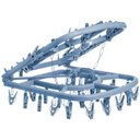 Ver imagem 2 de Varal com 48 Prendedores de Teto Dobrável Apartamento Roupas Intimas Pendurar - Azul