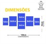 Conjunto Kit 6 Quadros Decorativos Cozinha Preto Branco e Cinza Frases - 4