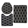 Jogo de Tapete para Banheiro Pratik 3 Peças Mandala Preto Oasis - 1