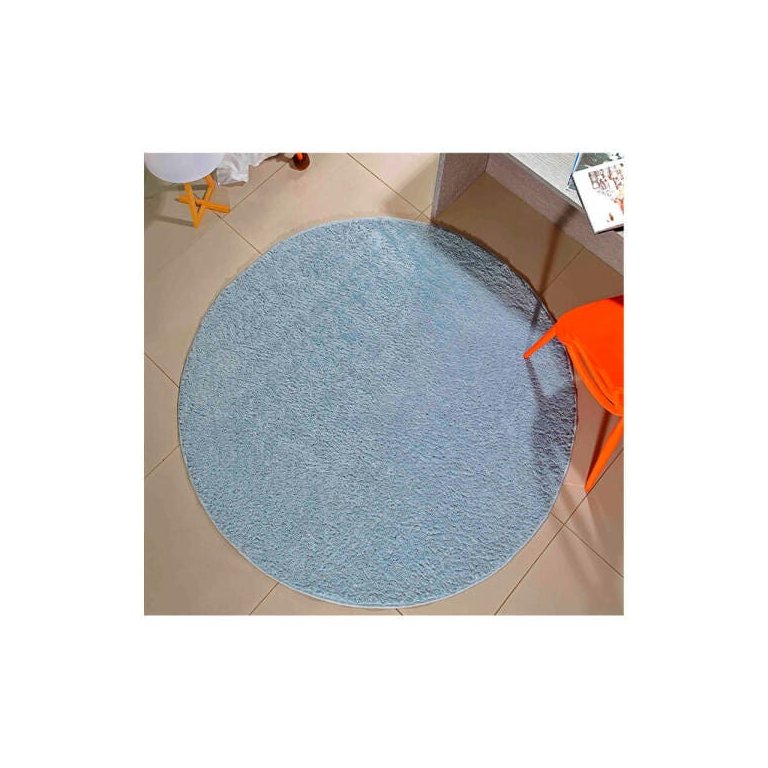 Tapete para Sala Redondo Classic 1,50 M Azul Bebê Oasis