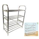 Ver imagem 1 de Sapateira Prateleira 4 Andares Inox Organizaçao 12 Pares Sapato Calçado Tenis Santalia Corredor Quar