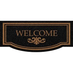 Capacho Vinil Formas Welcome Preto 0,30x0,70M - Kapazi - 1