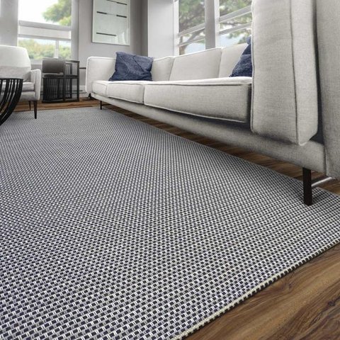 Tapete para Sala Cotton Texture Jeans Cinza 2,00x3,00M - São Carlos