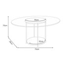 Ver imagem 7 de Painel para Tv Suspenso Evo com Kit Mesa de Centro Sky e Aparador Infinity Cinamomo Off White – Hb M