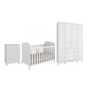 Ver imagem 2 de Quarto de Bebê Completo Junior Uli 4 Portas 7 Gavetas 100% MDF Branco Brilho - Móveis Peroba