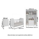 Ver imagem 3 de Quarto de Bebê Completo Junior Uli 4 Portas 7 Gavetas 100% MDF Branco Brilho - Móveis Peroba