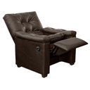 Ver imagem 3 de Poltrona do Papai Reclinável com Massagem Imperador Couro Facto Marrom - Sofa Store