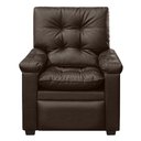 Ver imagem 6 de Poltrona do Papai Reclinável com Massagem Imperador Couro Facto Marrom - Sofa Store